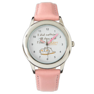 Reloj De Pulsera Gato Gatito Perezoso Adorable No Hacer Nada Todo E