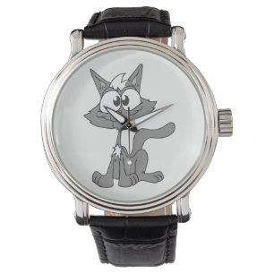 Reloj De Pulsera Gato gris