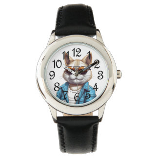 Reloj De Pulsera Gato Guay para niños
