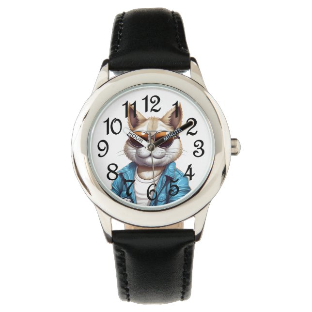 Reloj De Pulsera Gato Guay para niños (Anverso)