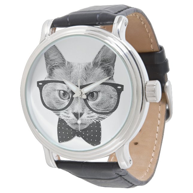 Reloj De Pulsera Gato hipster vintage (Angular)