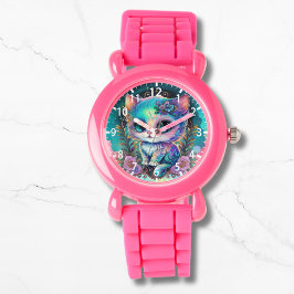 Reloj De Pulsera Gato místico gatito gatito gatito celeste animal