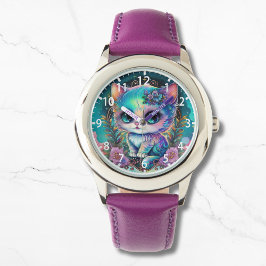 Reloj De Pulsera Gato místico gatito gatito gatito celeste animal