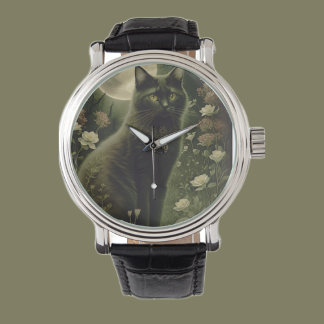 Reloj De Pulsera gato negro
