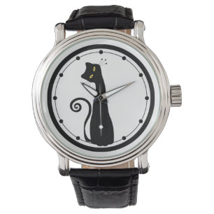 Reloj De Pulsera Gato negro