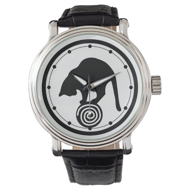 Reloj De Pulsera Gato negro (Anverso)