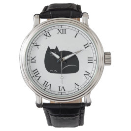 Reloj De Pulsera Gato negro de grasa