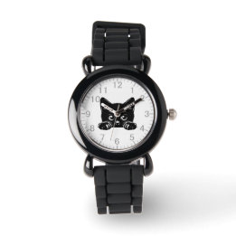 Reloj De Pulsera Gato negro de peinado suave