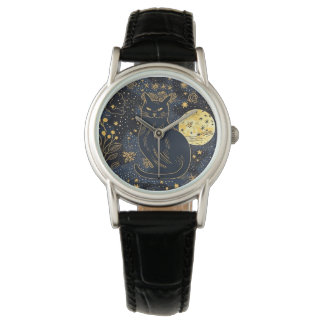 Reloj De Pulsera Gato negro de Starry Skies eWatch