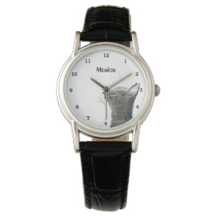 Reloj De Pulsera Gato negro dulce animal gatito gatito mujer gatita