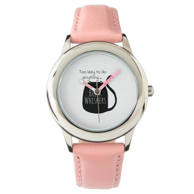 Reloj De Pulsera Gato negro perezoso (Anverso)