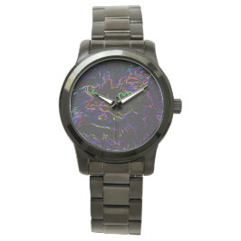 Reloj De Pulsera Gato Neon Glow