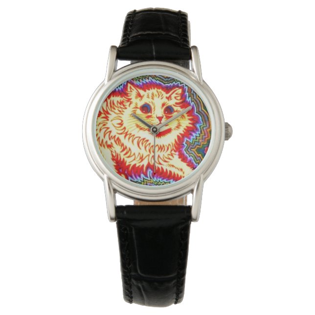 Reloj De Pulsera Gato psicodélico (Anverso)