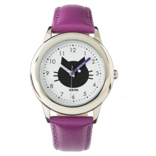 Reloj De Pulsera Gato púrpura bonito del gatito
