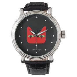 Reloj De Pulsera Gato rojo