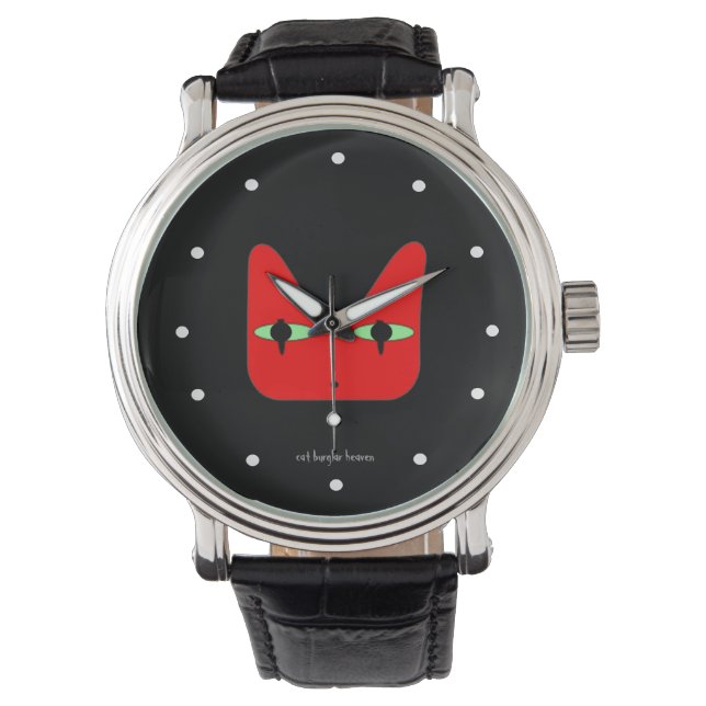 Reloj De Pulsera Gato rojo (Anverso)