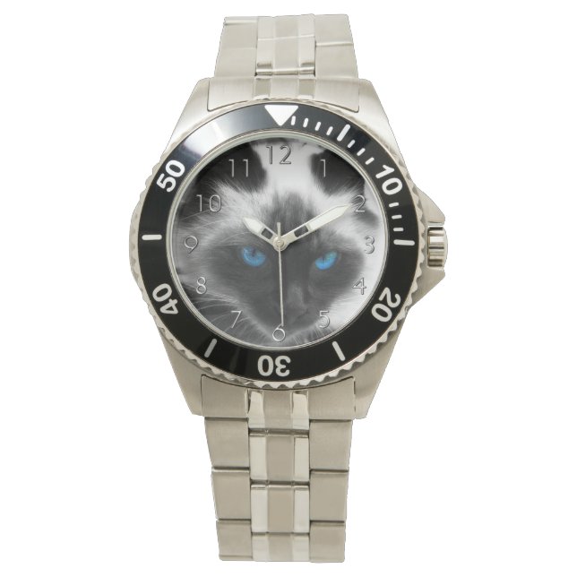 Reloj De Pulsera Gato siamés (Anverso)