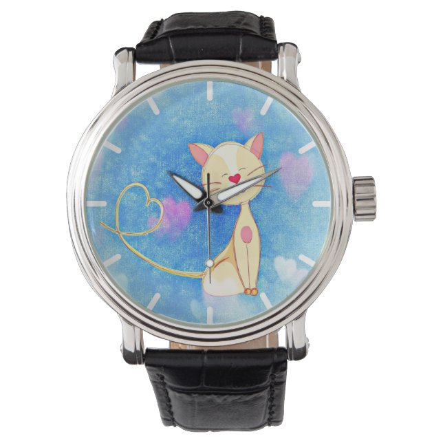 Reloj De Pulsera Gato soñador (Anverso)