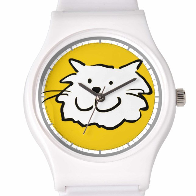 Reloj De Pulsera Gato sonriente feliz como Ilustracion Personalizad (Subido por el creador)