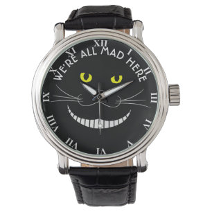 Reloj De Pulsera Gato transparente sonriente de Cheshire con los