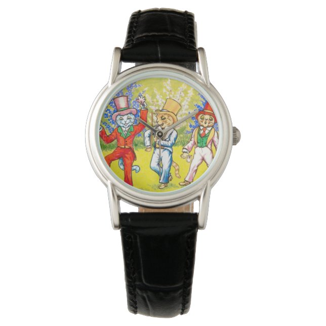 Reloj De Pulsera Gatos bailando (Anverso)