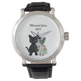 Reloj De Pulsera Gatos casados 2025