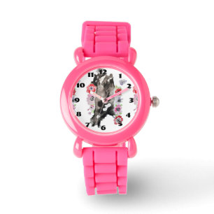 Reloj De Pulsera Gatos De Tuxedo Gatos Arte Niños Animales De Color