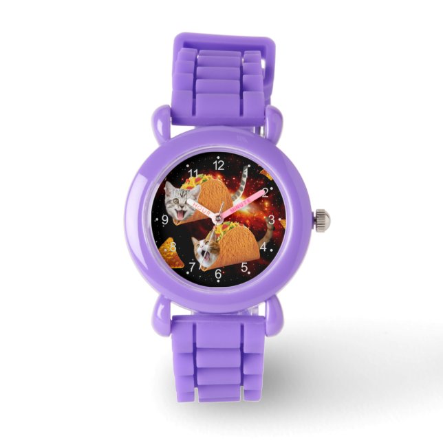Reloj De Pulsera Gatos dentro de los tacos espaciales (Anverso)