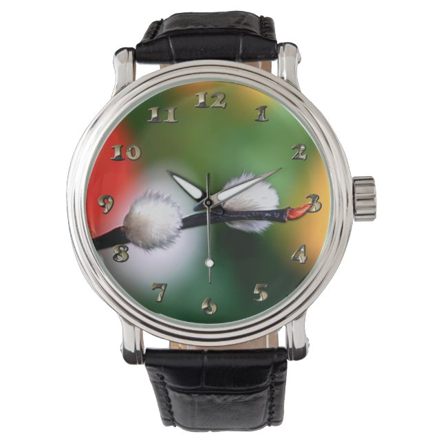 Reloj De Pulsera Gatos gatitos con flor de garrapata (Anverso)