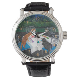 Reloj De Pulsera Gatos jugando Mahjong