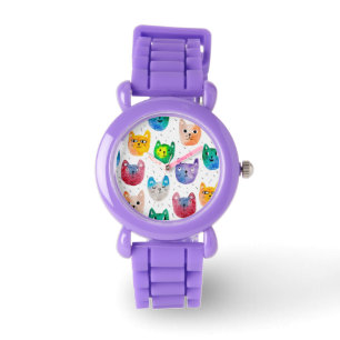 Reloj De Pulsera Gatos y amigos de la acuarela