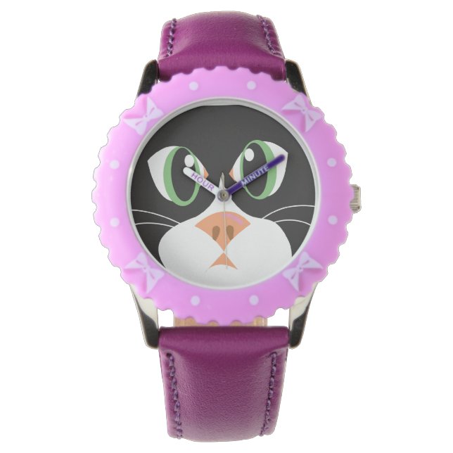 Reloj De Pulsera Gatos y perros_Furry Reiging Faces_Cleo (Anverso)