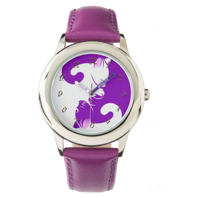 Reloj De Pulsera Gatos yin yang (Anverso)