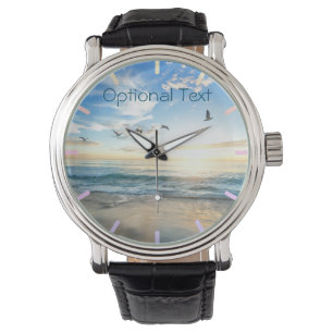 Reloj De Pulsera Gaviotas de playa matutinas