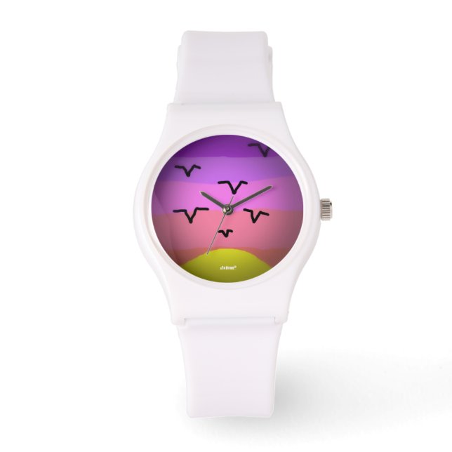 Reloj De Pulsera Gaviotas de puesta de sol HI54ART (Anverso)