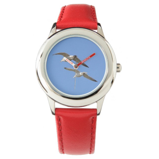 Reloj De Pulsera Gaviotas volando alto - (Anverso)