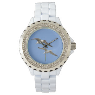 Reloj De Pulsera Gaviotas volando alto -