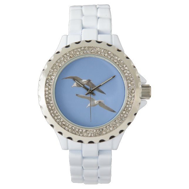 Reloj De Pulsera Gaviotas volando alto - (Anverso)