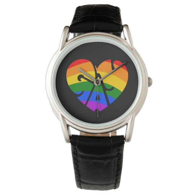 Reloj De Pulsera Gay Heart (Anverso)