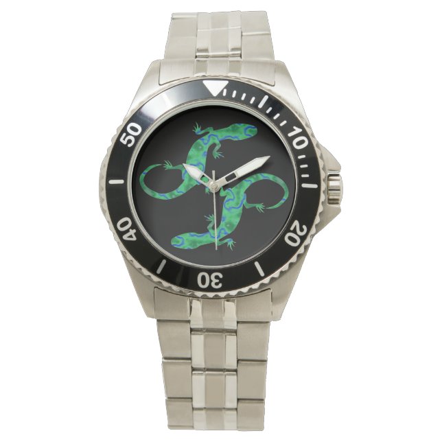 Reloj De Pulsera Gecko verde (Anverso)