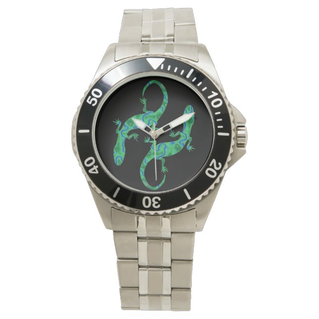 Reloj De Pulsera Gecko verde (Anverso)