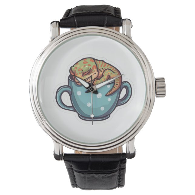 Reloj De Pulsera Geco durmiendo (Anverso)