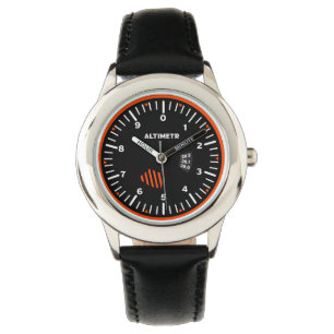 Reloj De Pulsera Geek de Aviación del Piloto Altimetr