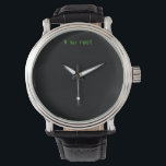 Reloj De Pulsera Geek Watch #4 Unix Linux<br><div class="desc">Verde clásico sobre fondo negro "$ su root". un "bit" geeky.</div>