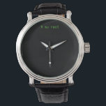 Reloj De Pulsera Geek Watch #4 Unix Linux<br><div class="desc">Verde clásico sobre fondo negro "$ su root". un "bit" geeky.</div>