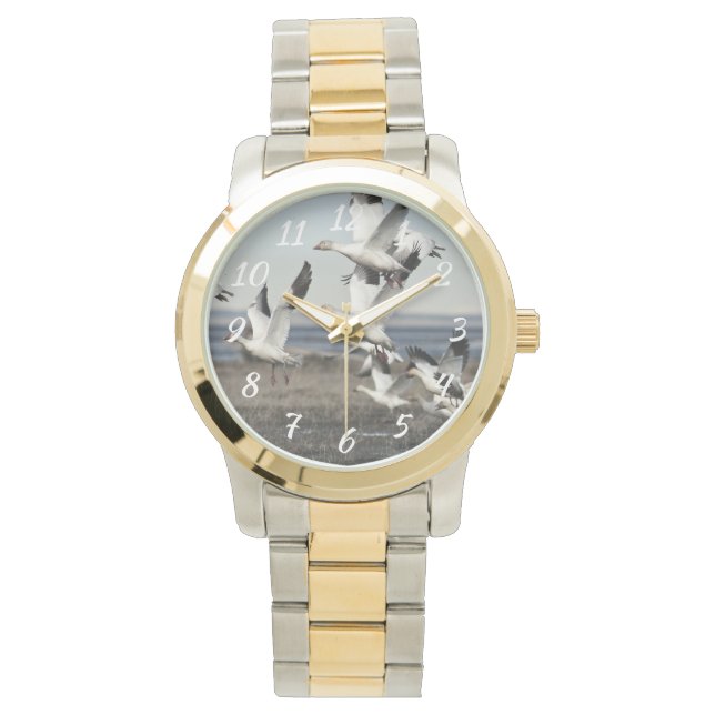 Reloj De Pulsera Geese de nieve voladora (Anverso)