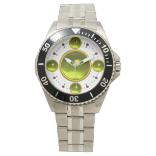 Reloj De Pulsera GEMA DIGITAL PIEDRA topacio amarillo dorado