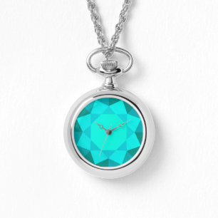 Reloj De Pulsera Gema grande, falsa del aquamarine