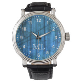Reloj De Pulsera Gemas de laberinto Números de monograma azul
