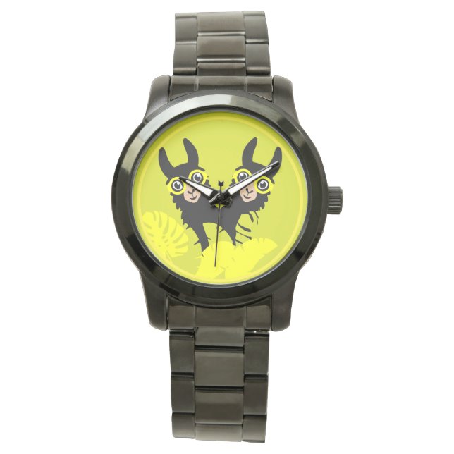 Reloj De Pulsera Gemelos de llama de la Alpaca (Anverso)